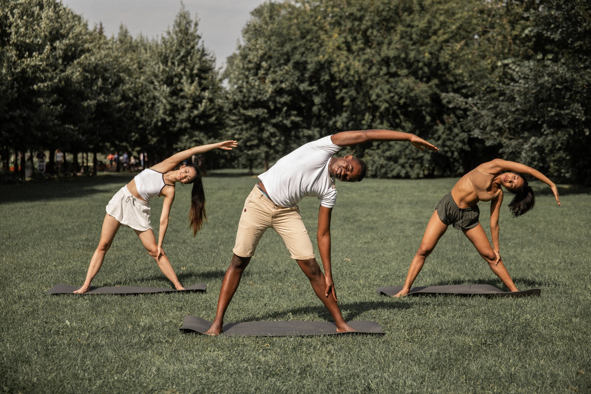 exercising as a group