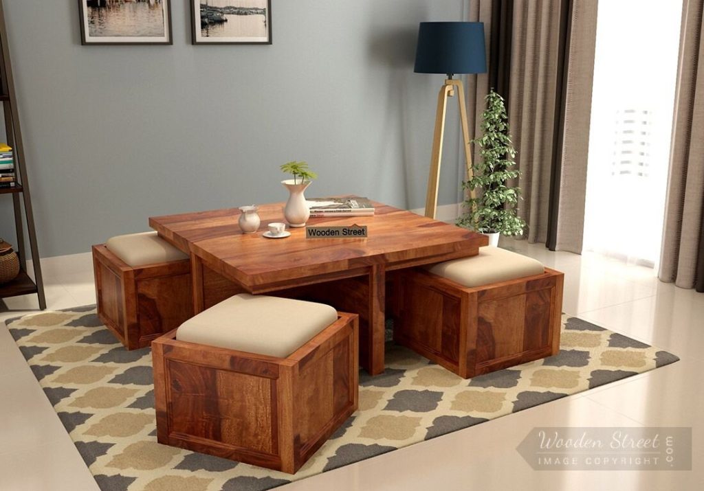 wooden tables