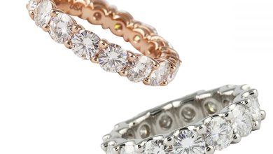 Moissanite Eternity Wedding Bands