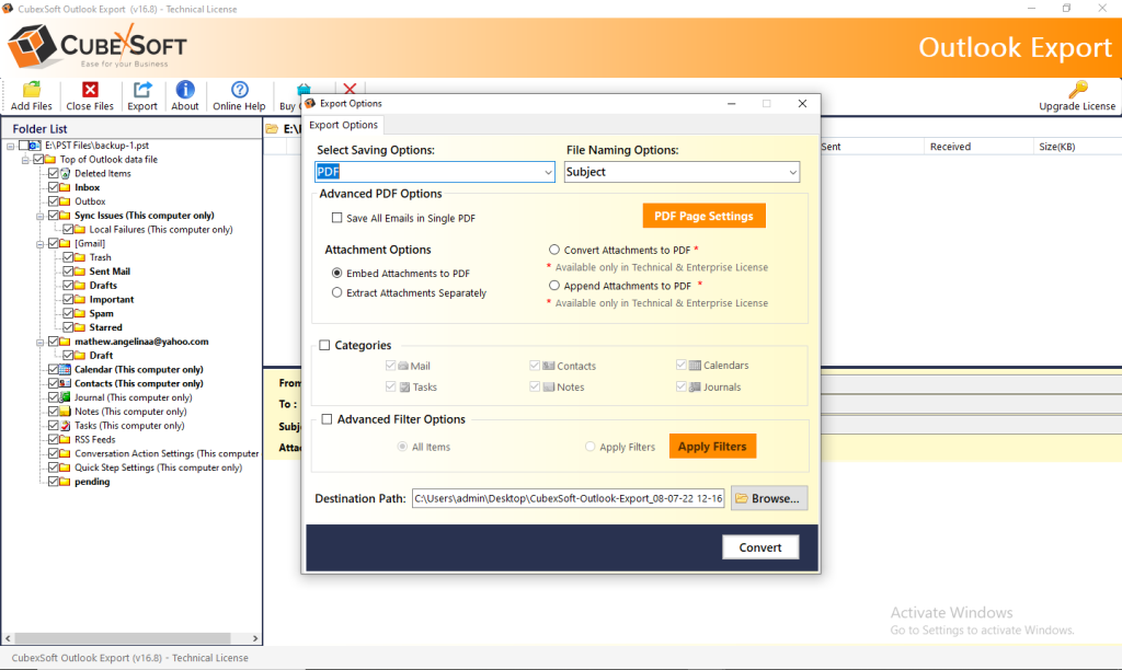 CubexSoft Outlook PST Converter